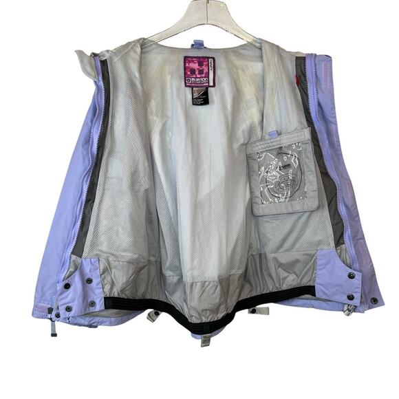 BURTON Snowboard Ski Jacket in Purple and Gray Girls Size 14 - 16 - Picture 9 of 15